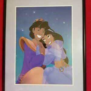 1993 Walt Disney's Aladdin commemorative lithograph - Aladdin and Jasmine